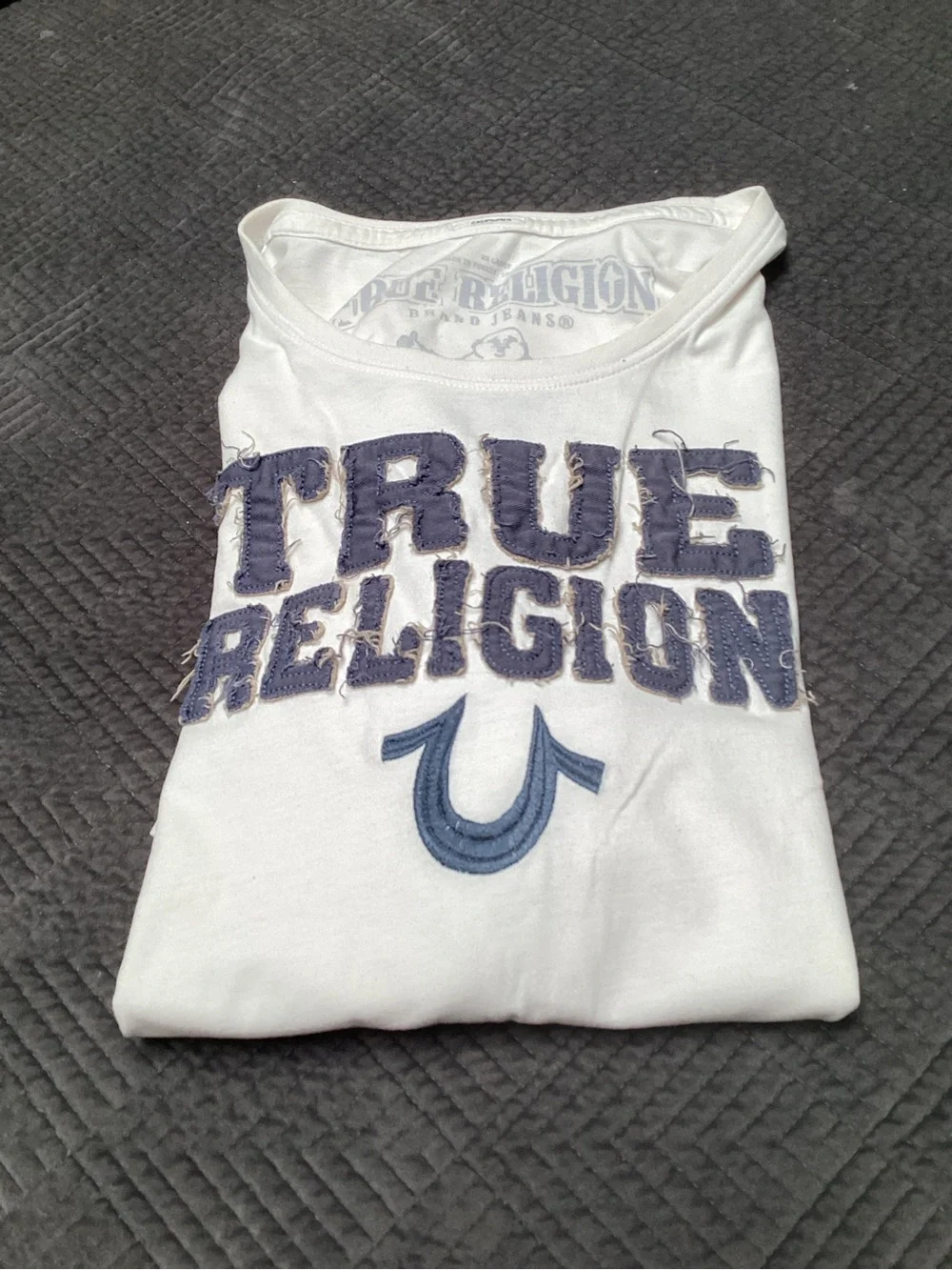 True Religion White Logo Tee. 771